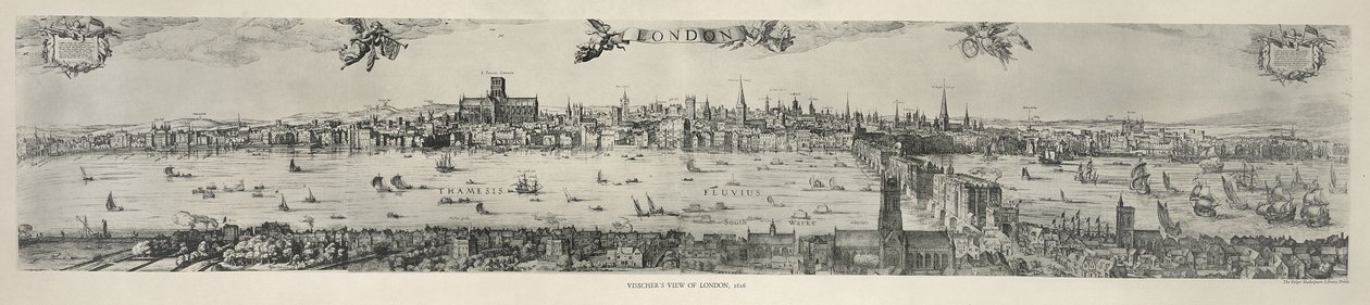 Panorama di Londra, 1616 da Nicolaes Jansz Visscher