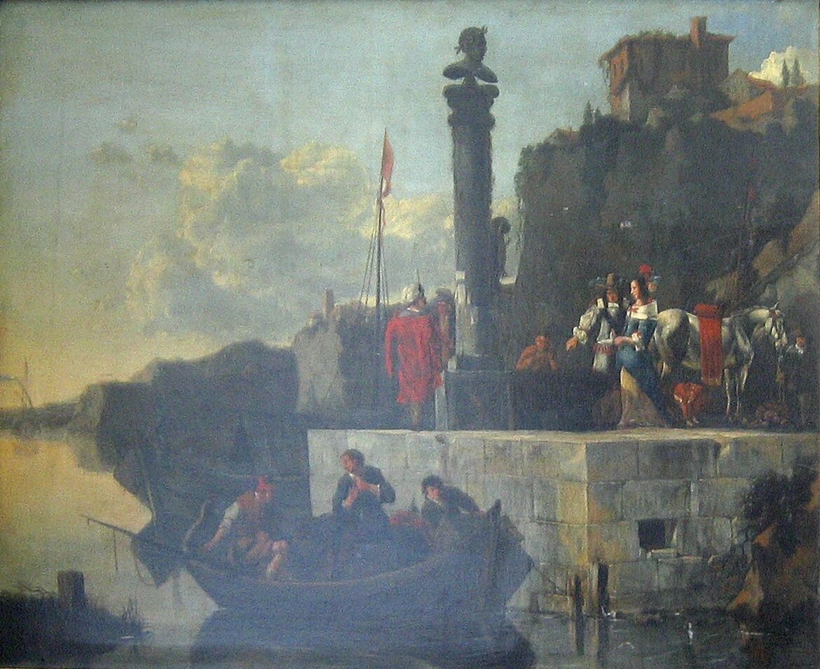 Porto marittimo italiano da Nicolaes Berchem