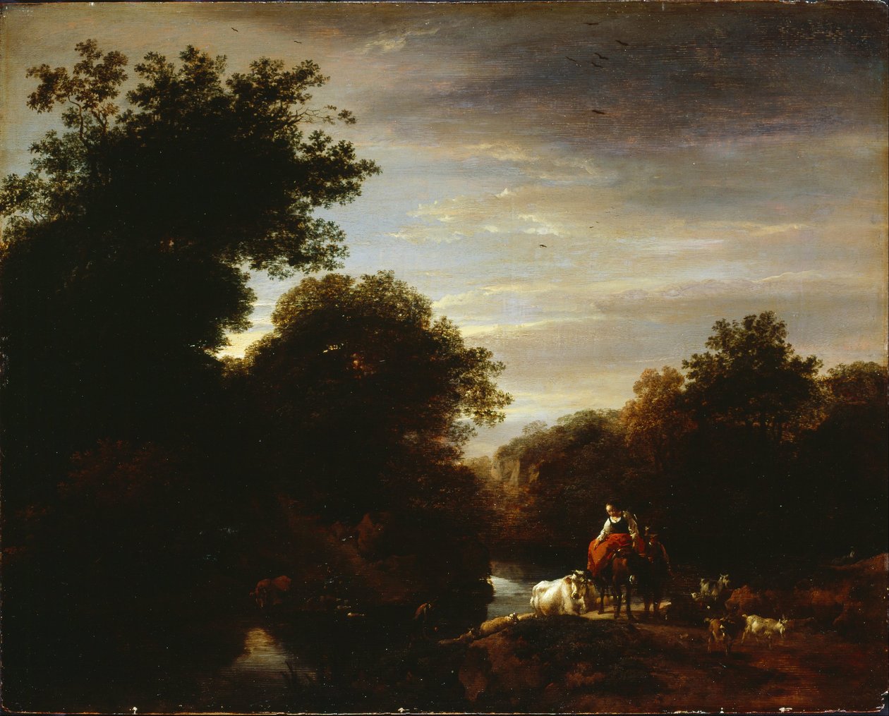 Contadini a un guado da Nicolaes Pietersz. Berchem