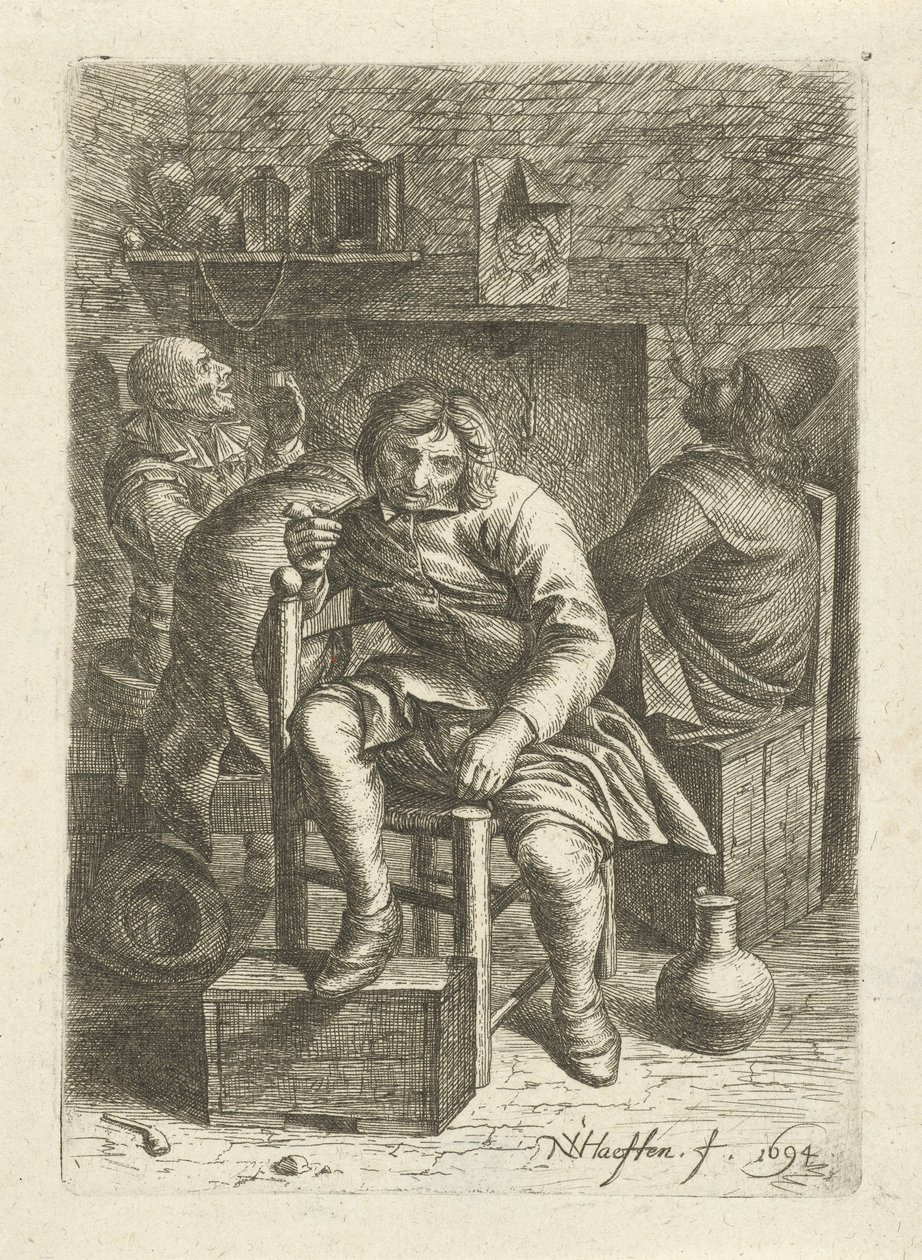 Uomo che fuma da Nicolaes van Haeften