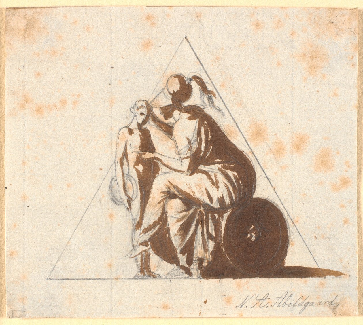 Atena con un giovane da Nicolai Abildgaard