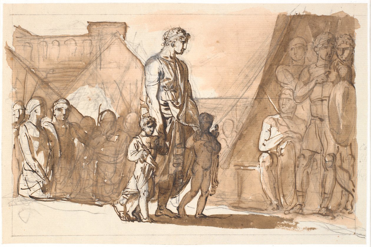 Ippia con i suoi figli lascia Atene da Nicolai Abildgaard