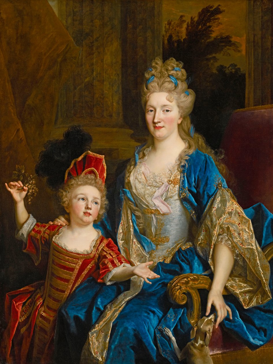 Ritratto di Catherine Coustard, Marchesa di Castelnau, con suo Figlio Leonor, c.1699 da Nicolas de Largillière