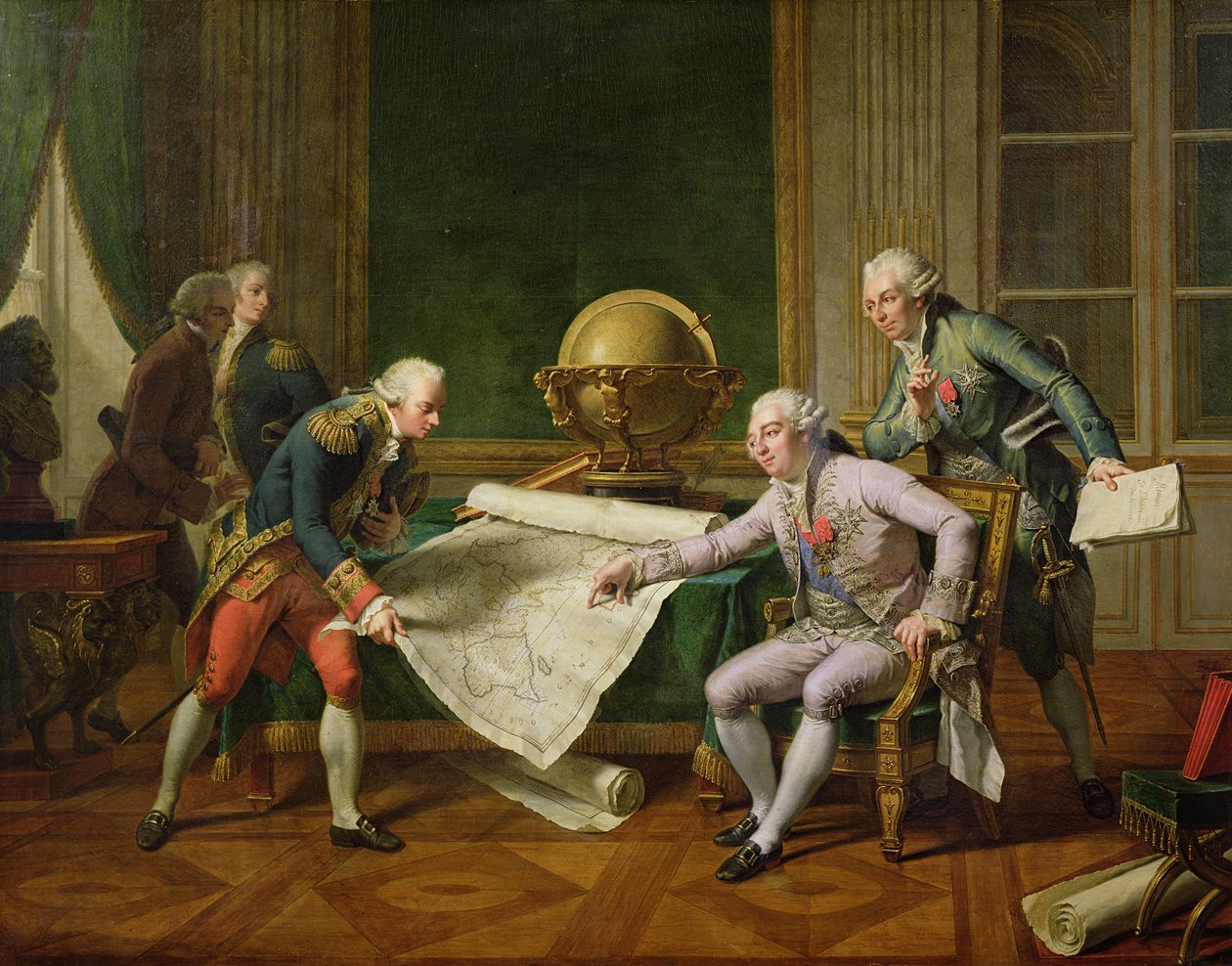 Luigi XVI dà istruzioni a La Perouse, 29 giugno 1785, 1817 da Nicolas Andre Monsiau