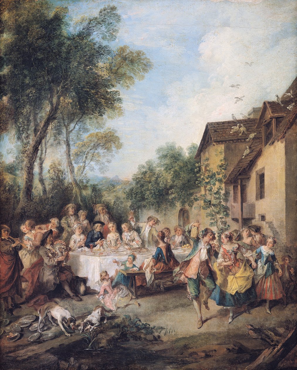 Festa di nozze nel villaggio da Nicolas Lancret
