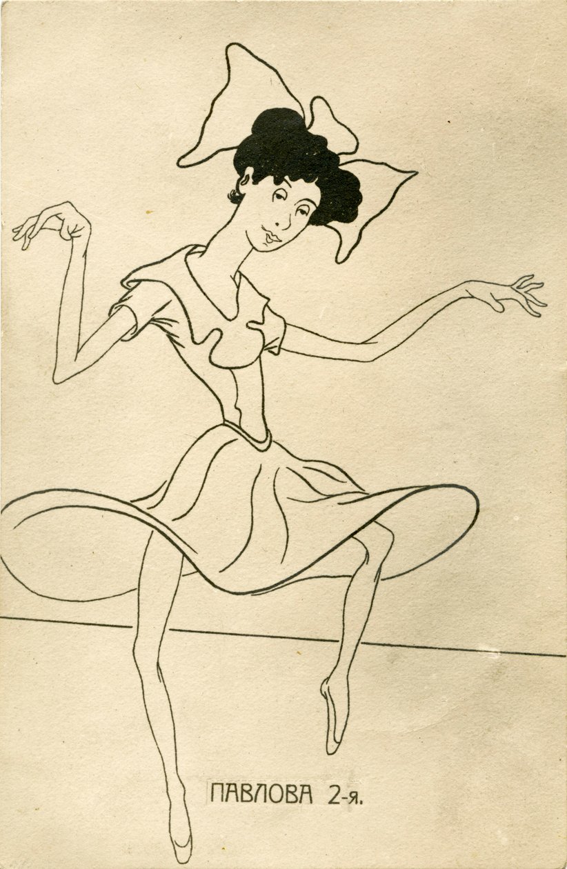 Anna Pavlova - caricatura da Nicolas Legat