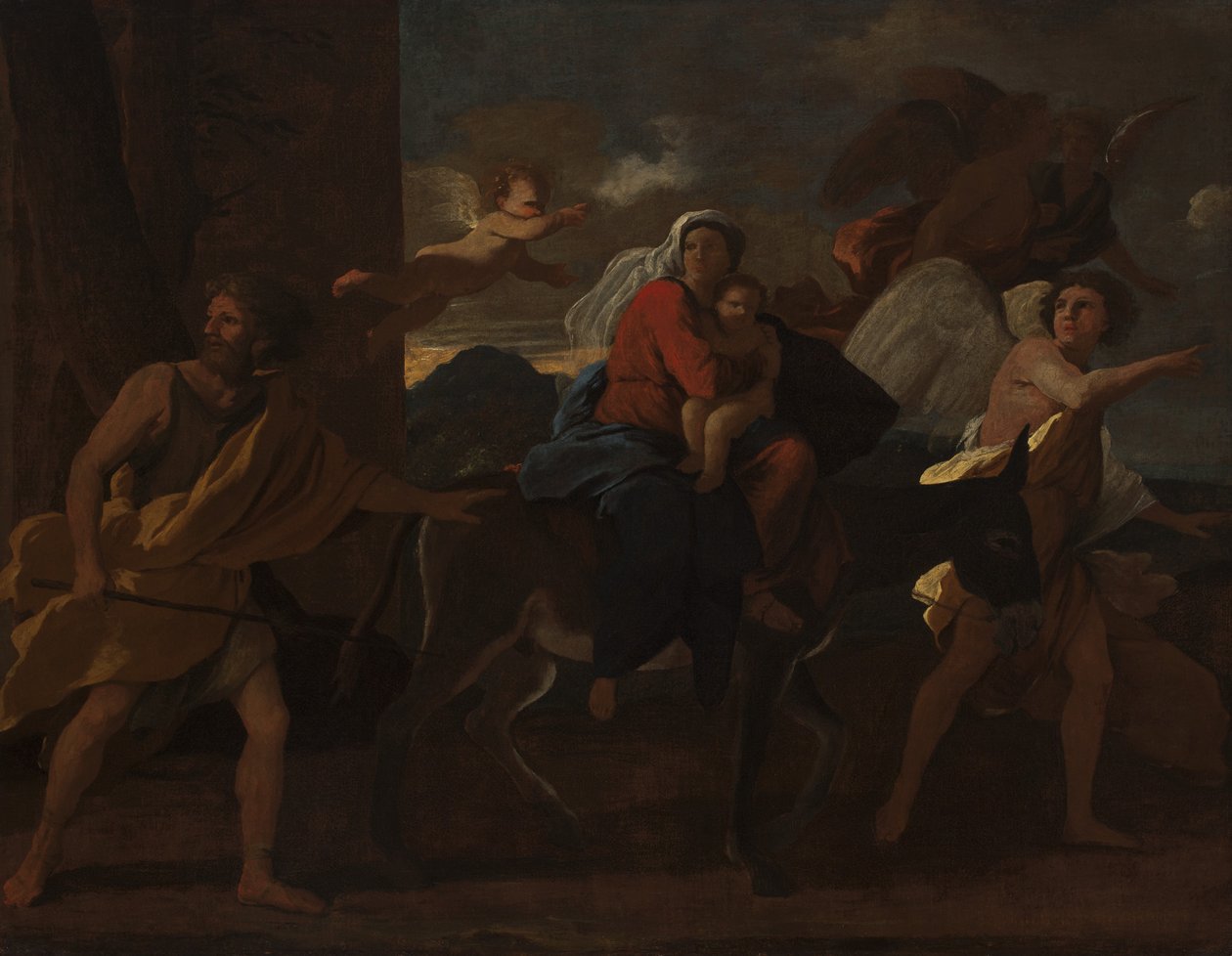 La fuga in Egitto, 1627-28 da Nicolas Poussin
