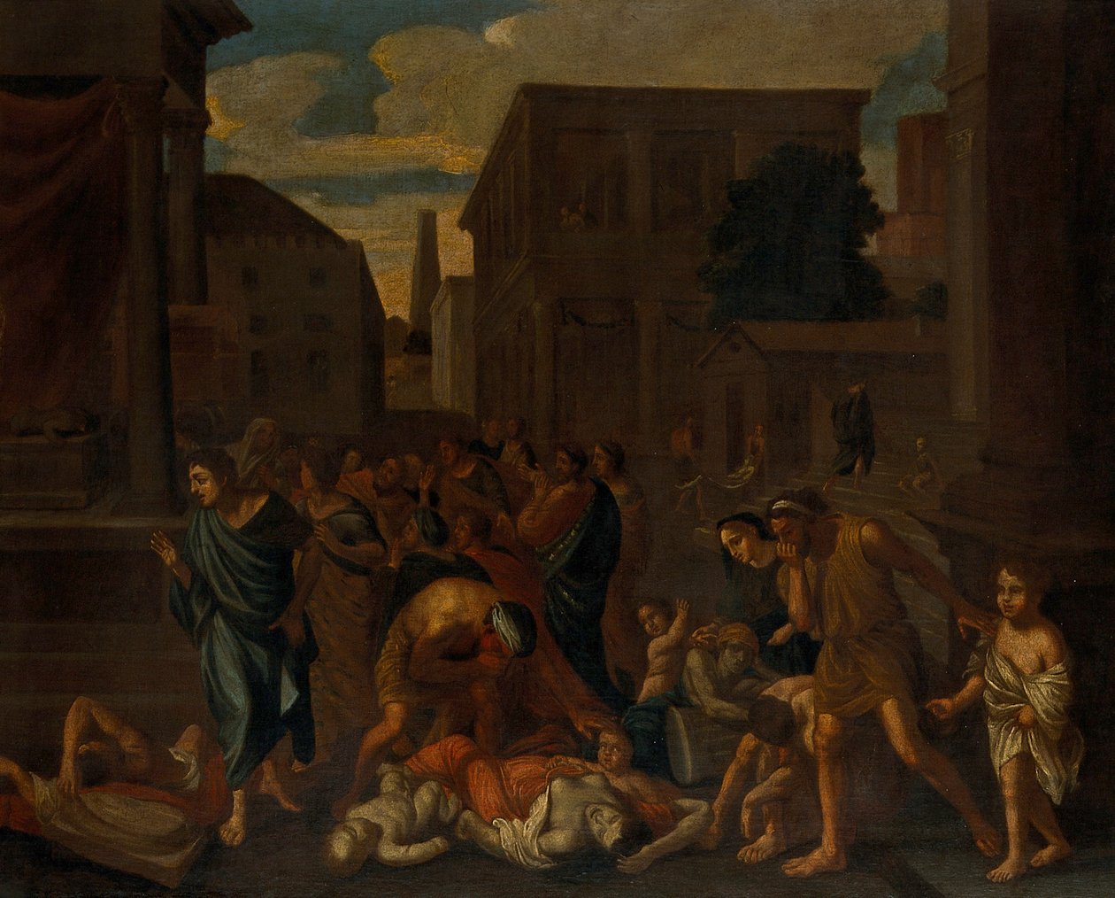 La peste dei Filistei ad Asdod da Nicolas Poussin