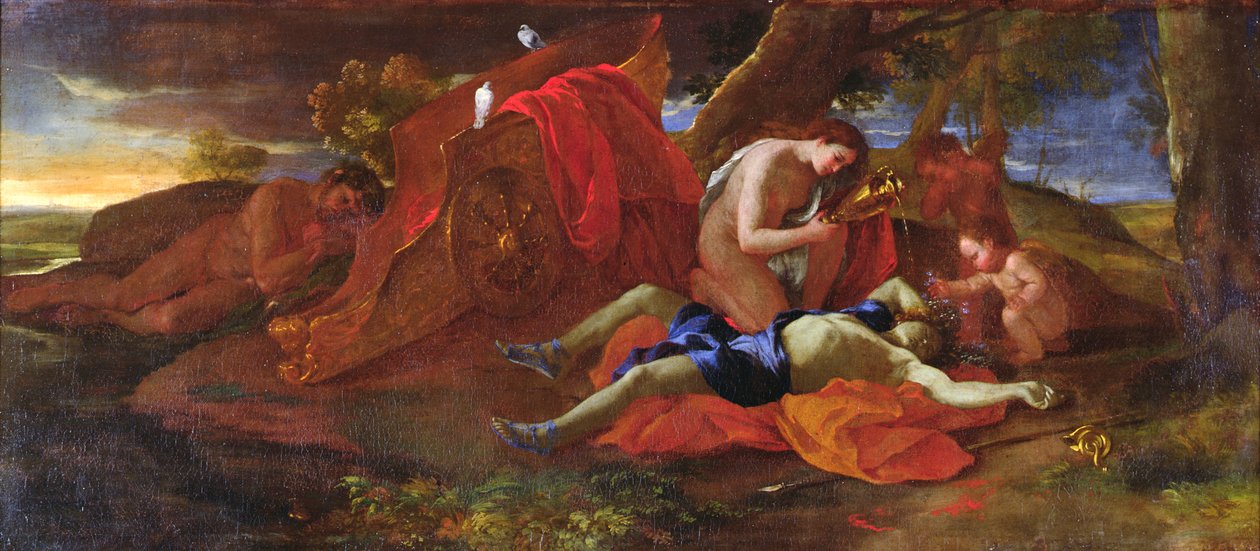 Venere piange su Adone, c.1625 da Nicolas Poussin