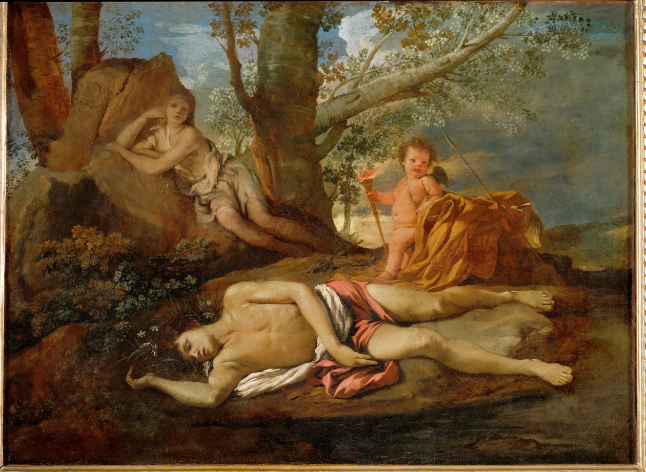 Eco e Narciso ... da Nicolas (attr.to) Poussin