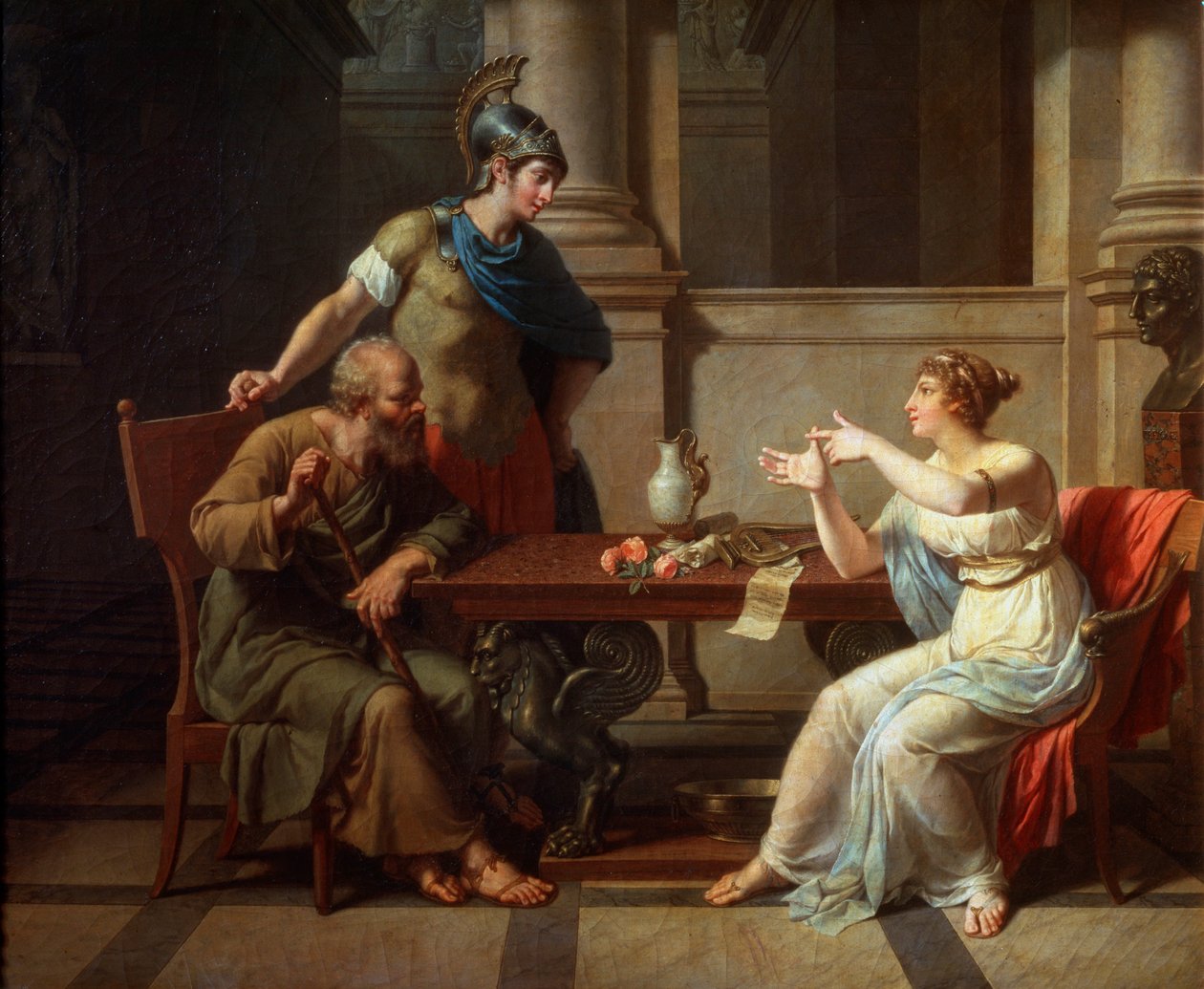 Socrate e Alcibiade da Aspasia da Nicolas Andre Monsiau