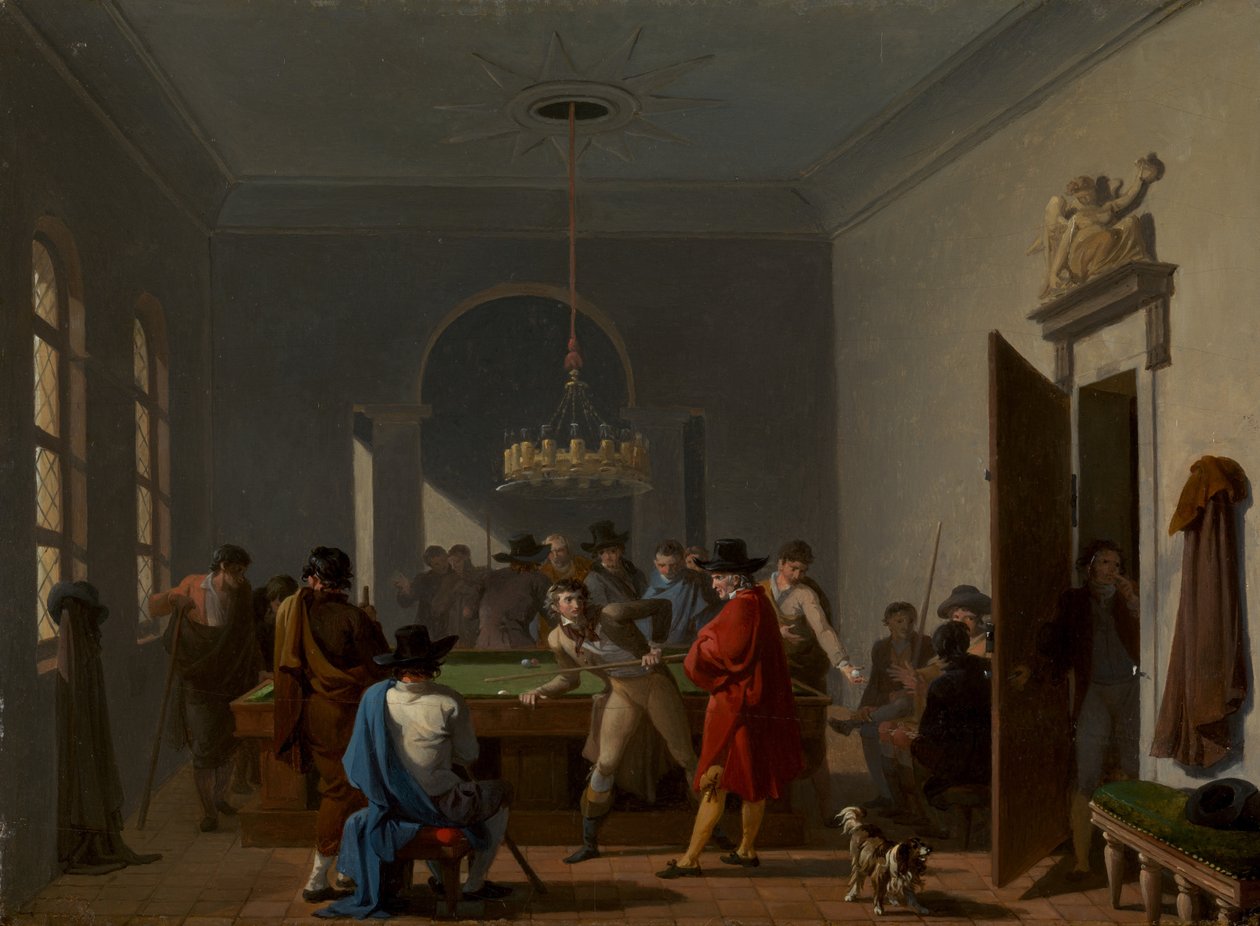 La sala da biliardo, dopo il 1810 da Nicolas Antoine Taunay