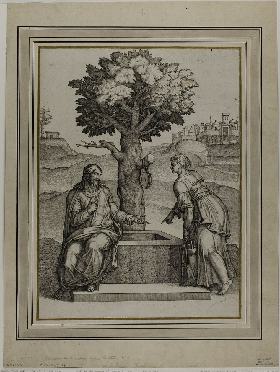 Cristo e la donna di Samaria da Nicolas Beatrizet