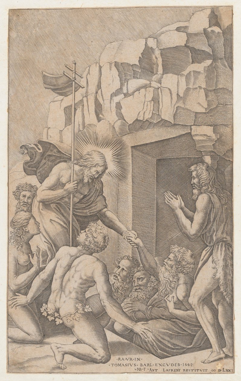 Cristo nel Limbo, dopo Raffaello, 1541 da Nicolas Beatrizet