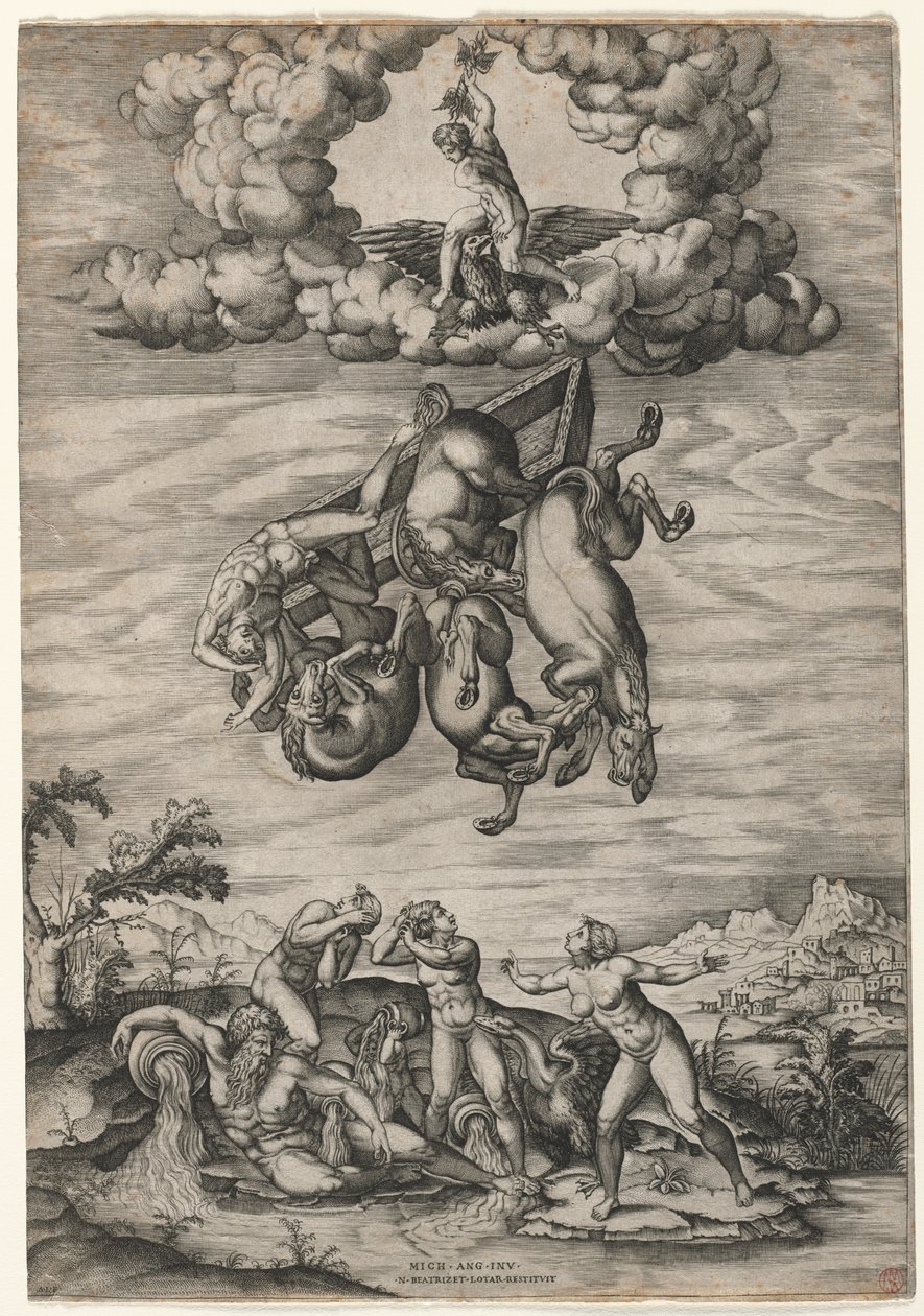 La caduta di Fetonte da Nicolas Beatrizet