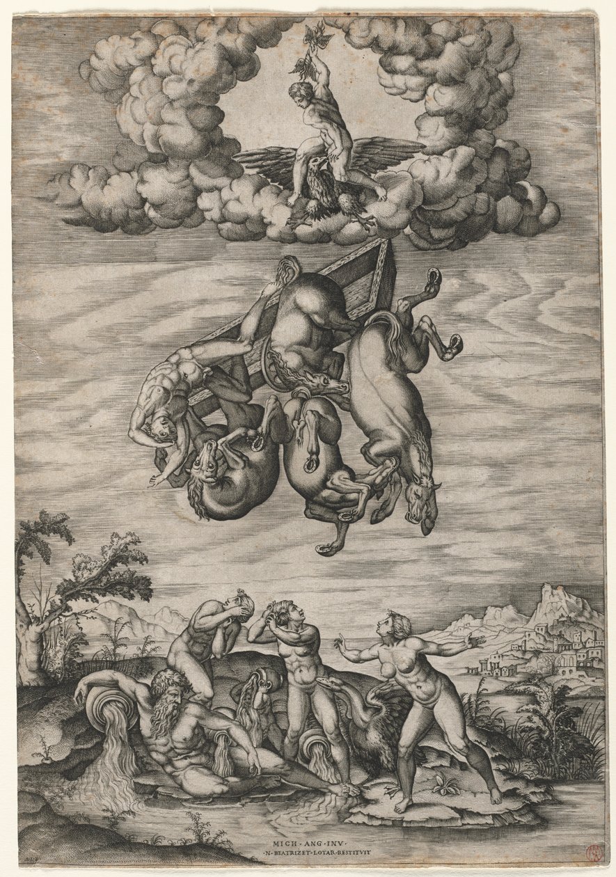 La caduta di Fetonte da Nicolas Beatrizet
