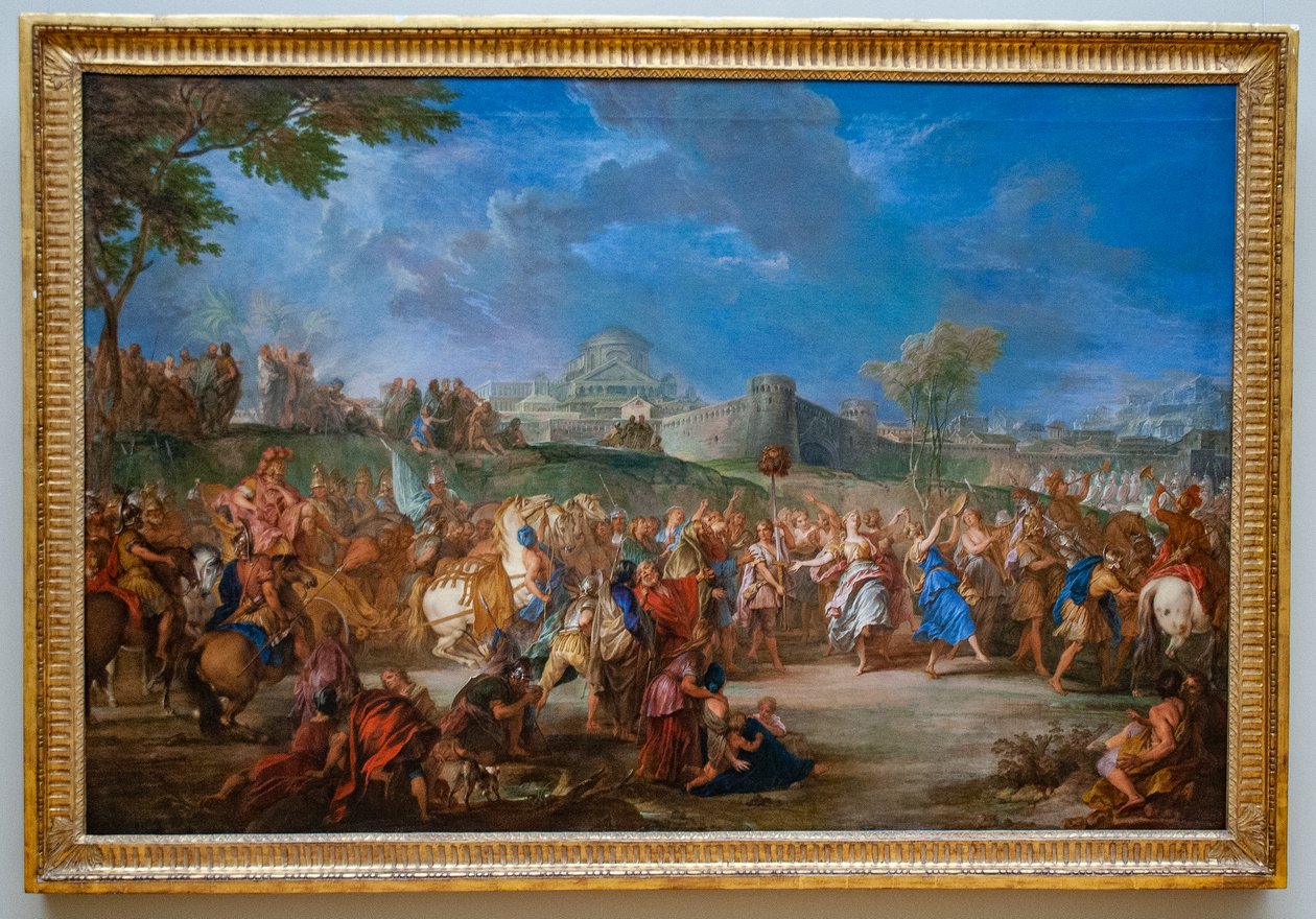 Francese:  Le Triomphe de David
Russo: "Trionfo di Davide da Nicolas Bertin