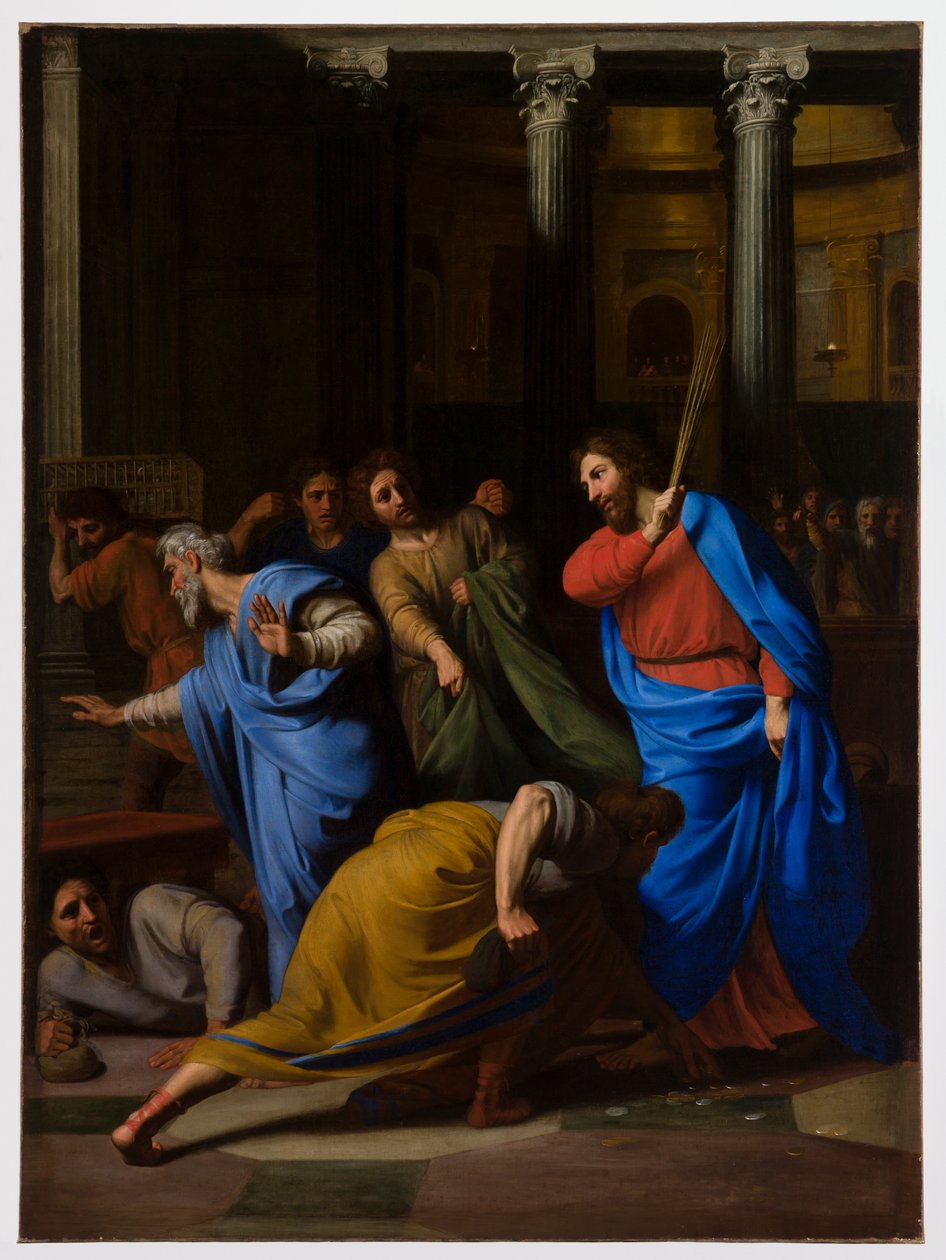Cristo scaccia i mercanti dal tempio da Nicolas Colombel