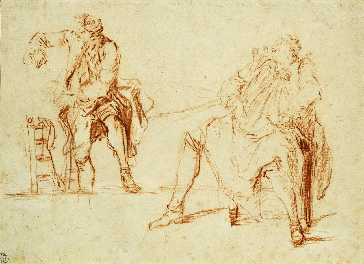 Studi di due uomini da Nicolas Lancret