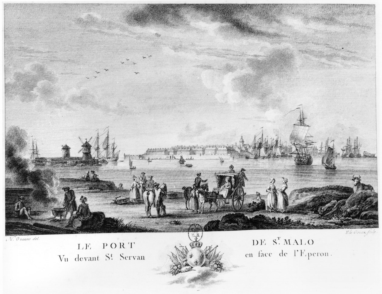 Veduta di St. Malo da Nicolas Marie Ozanne