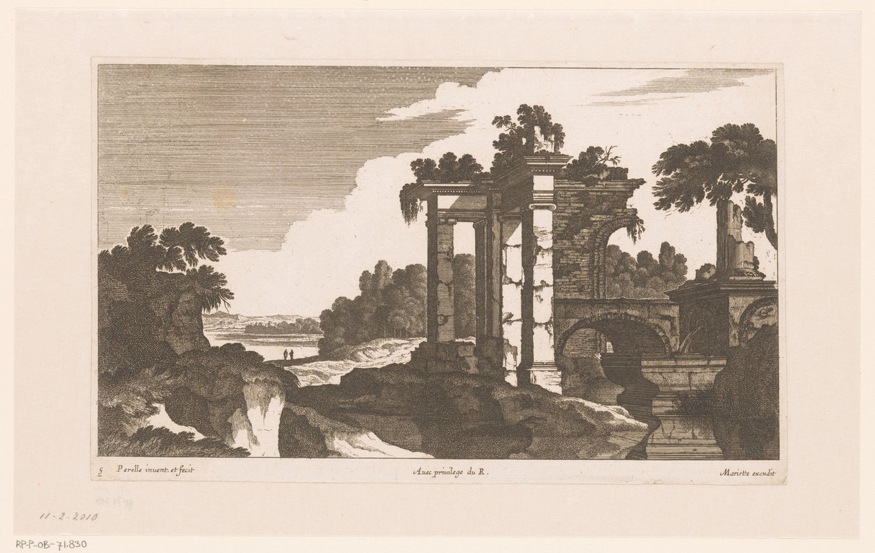 Paesaggio con rovine antiche da Nicolas Perelle