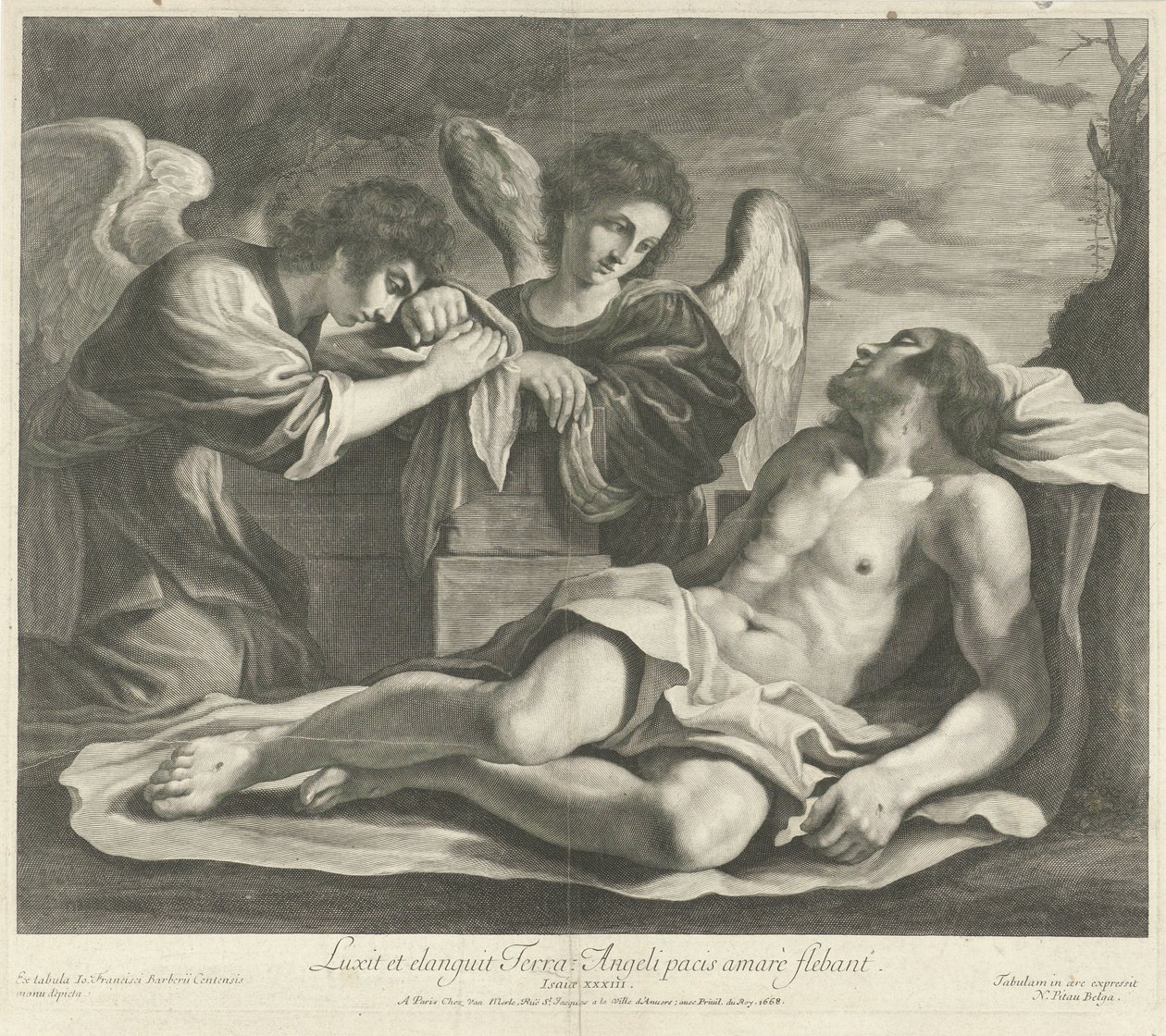 Compianto di Cristo da parte degli angeli da Nicolas Pitau (I)