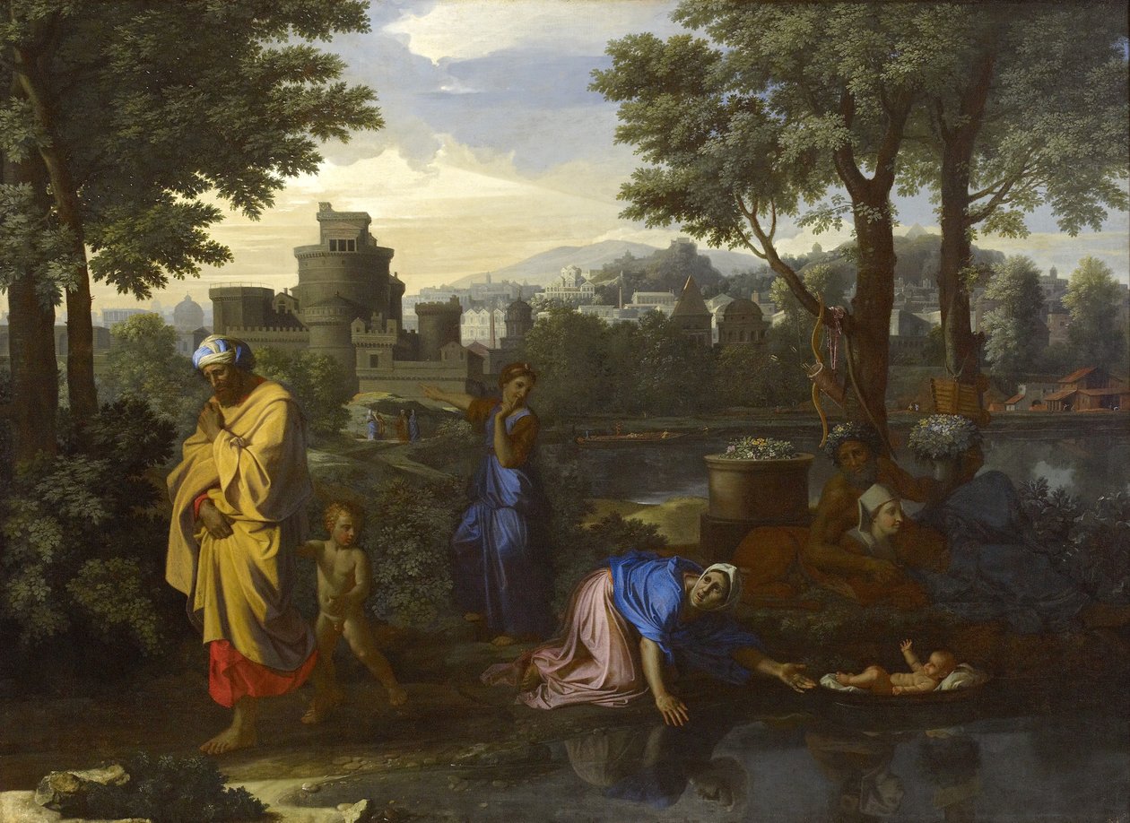 Il ritrovamento di Mosè da Nicolas Poussin
