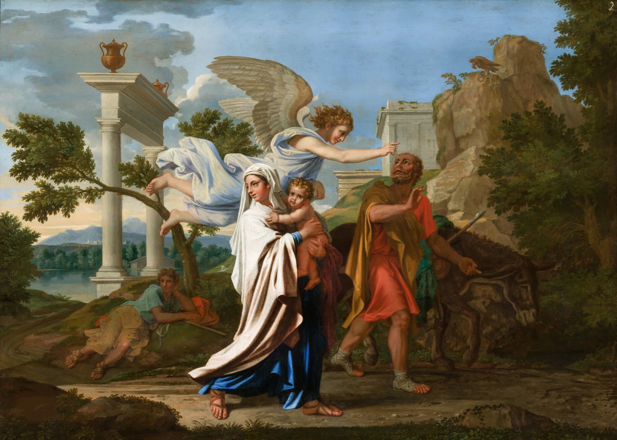 La fuga in Egitto, ca 1657 da Nicolas Poussin