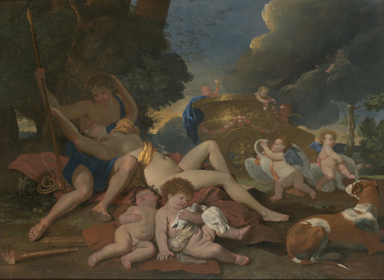 Venere e Adone da Nicolas Poussin
