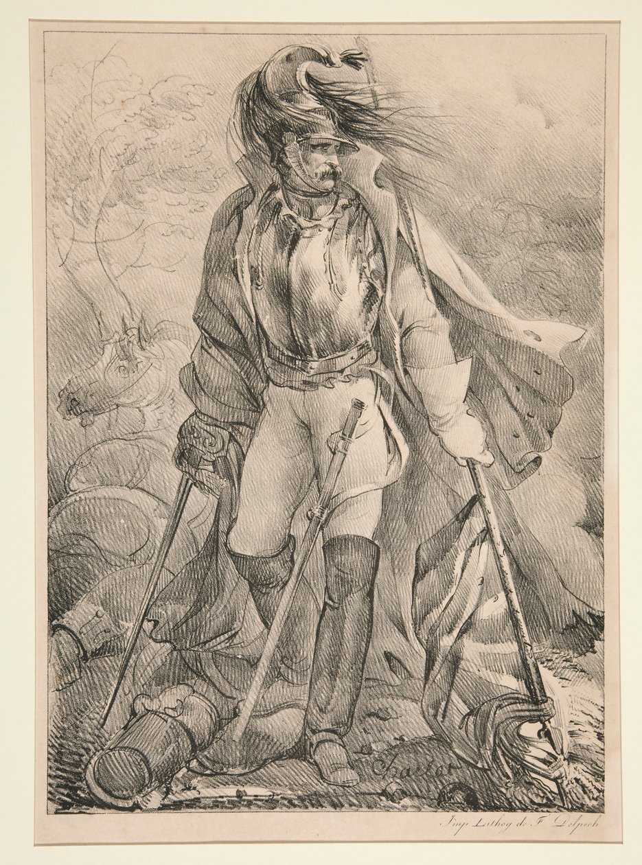 Corazziere francese con una bandiera da Nicolas Toussaint Charlet