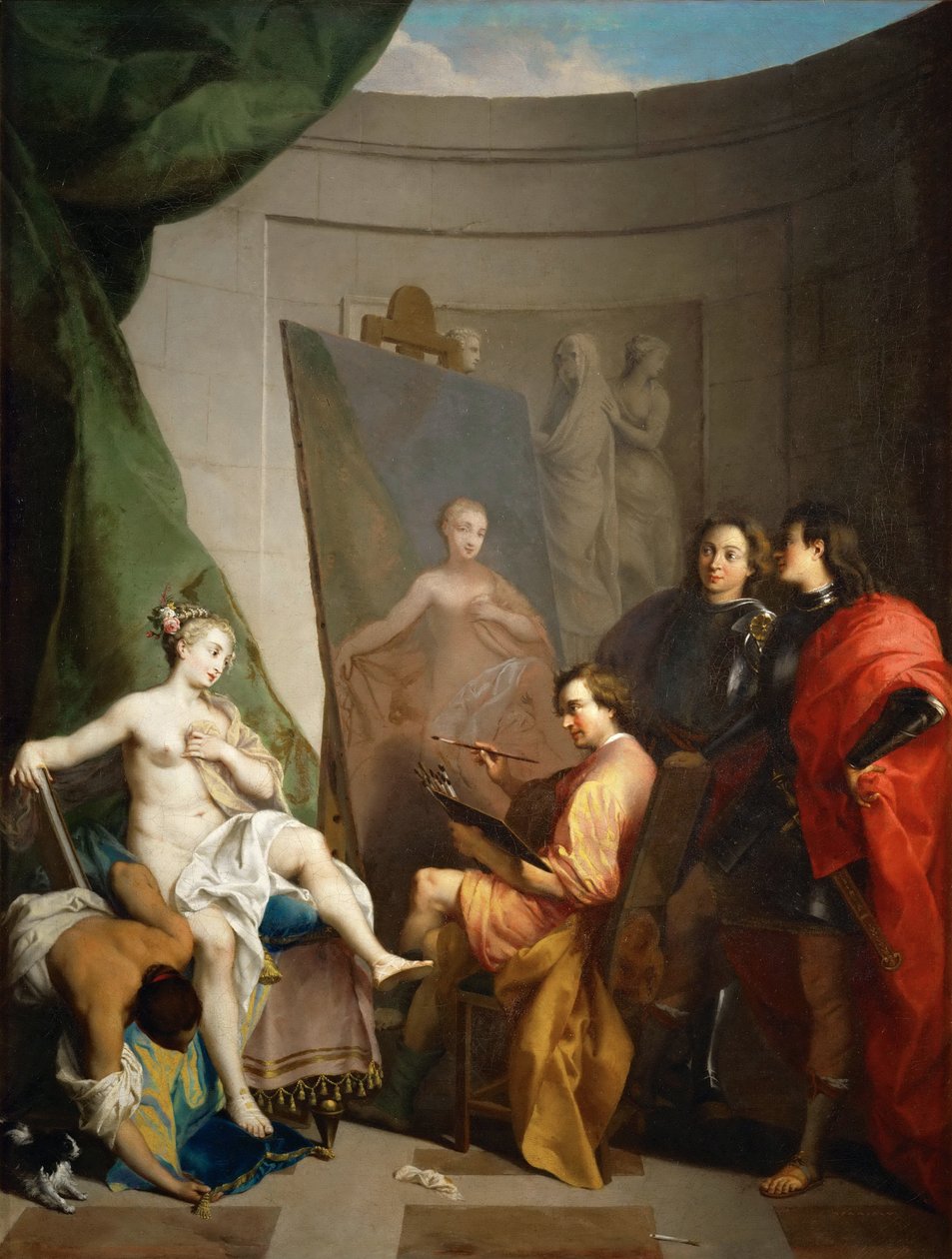 Apelle dipinge Campaspe da Nicolas Vleughels