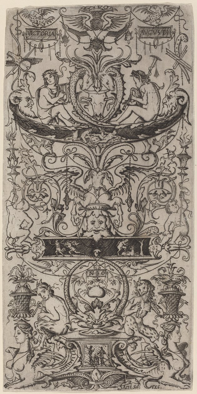 Pannello ornamentale: Victoria Augusta da Nicoletto da Modena