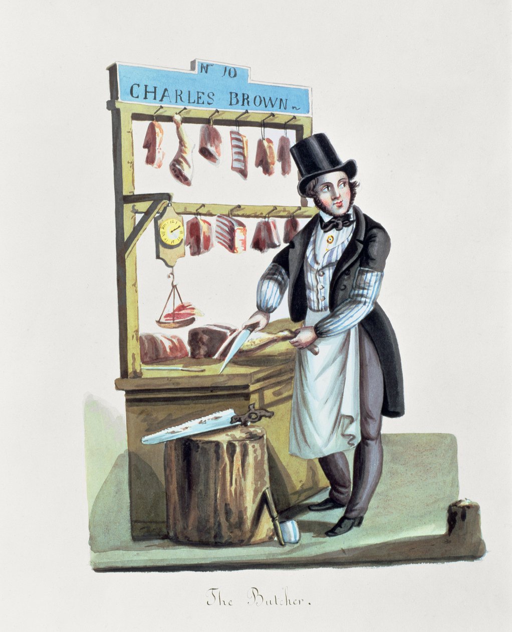 Il macellaio, c.1840-44 da Nicolino Calyo