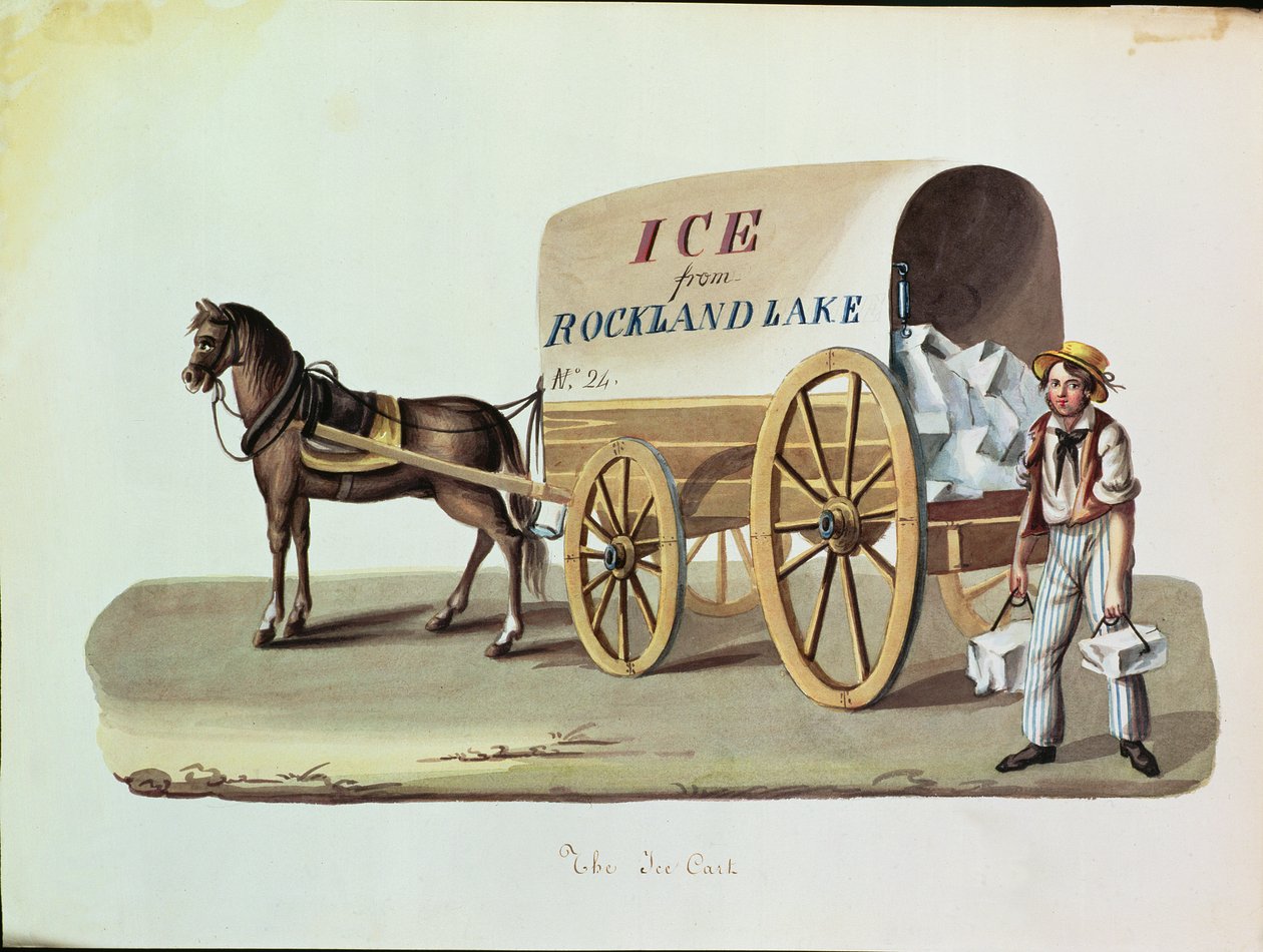 Il carretto del ghiaccio, c.1840 da Nicolino Calyo