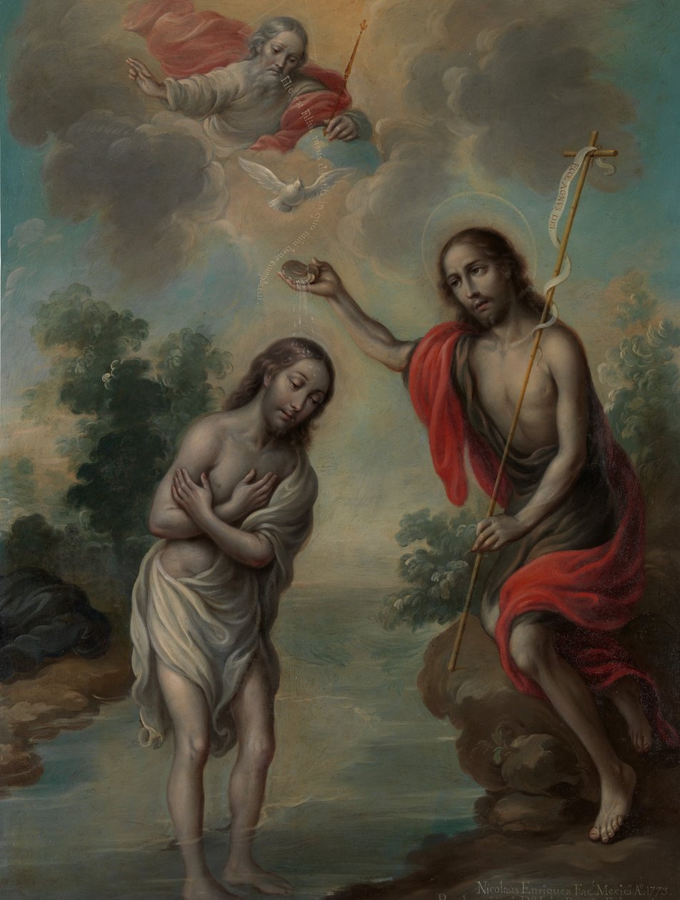 Il battesimo di Cristo da Nicolás Enríquez