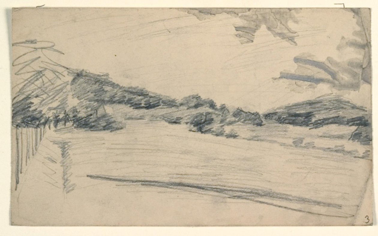 Paesaggio con un viale da Niels Larsen Stevns