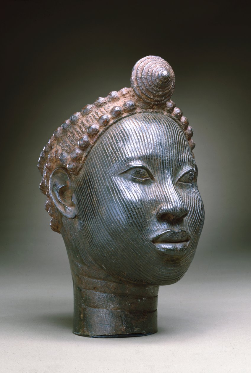Testa coronata di un Oni, Ife, XII - XV secolo da Nigerian