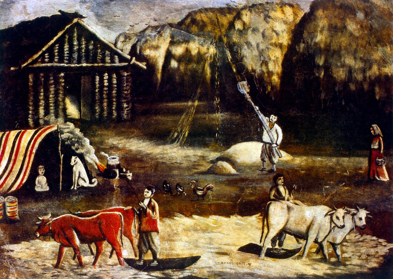 Scena di fattoria da Niko Pirosmani