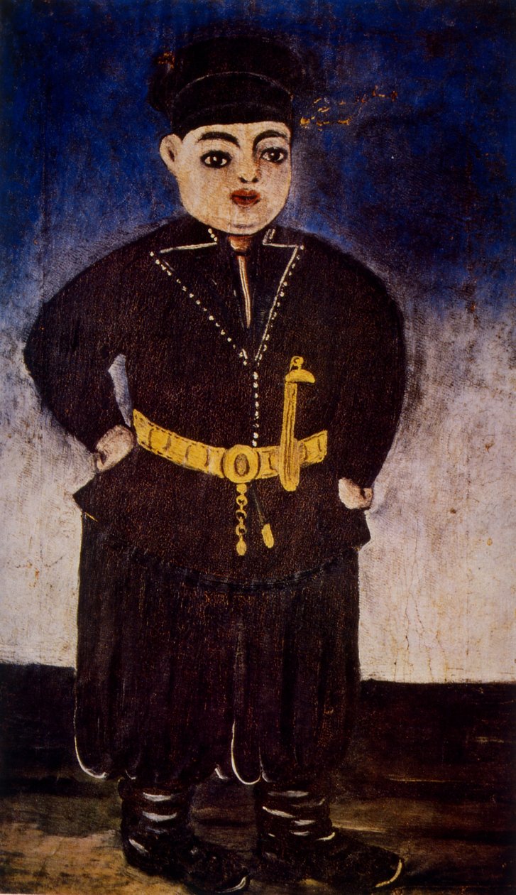 Giovane ragazzo circasso da Niko Pirosmani