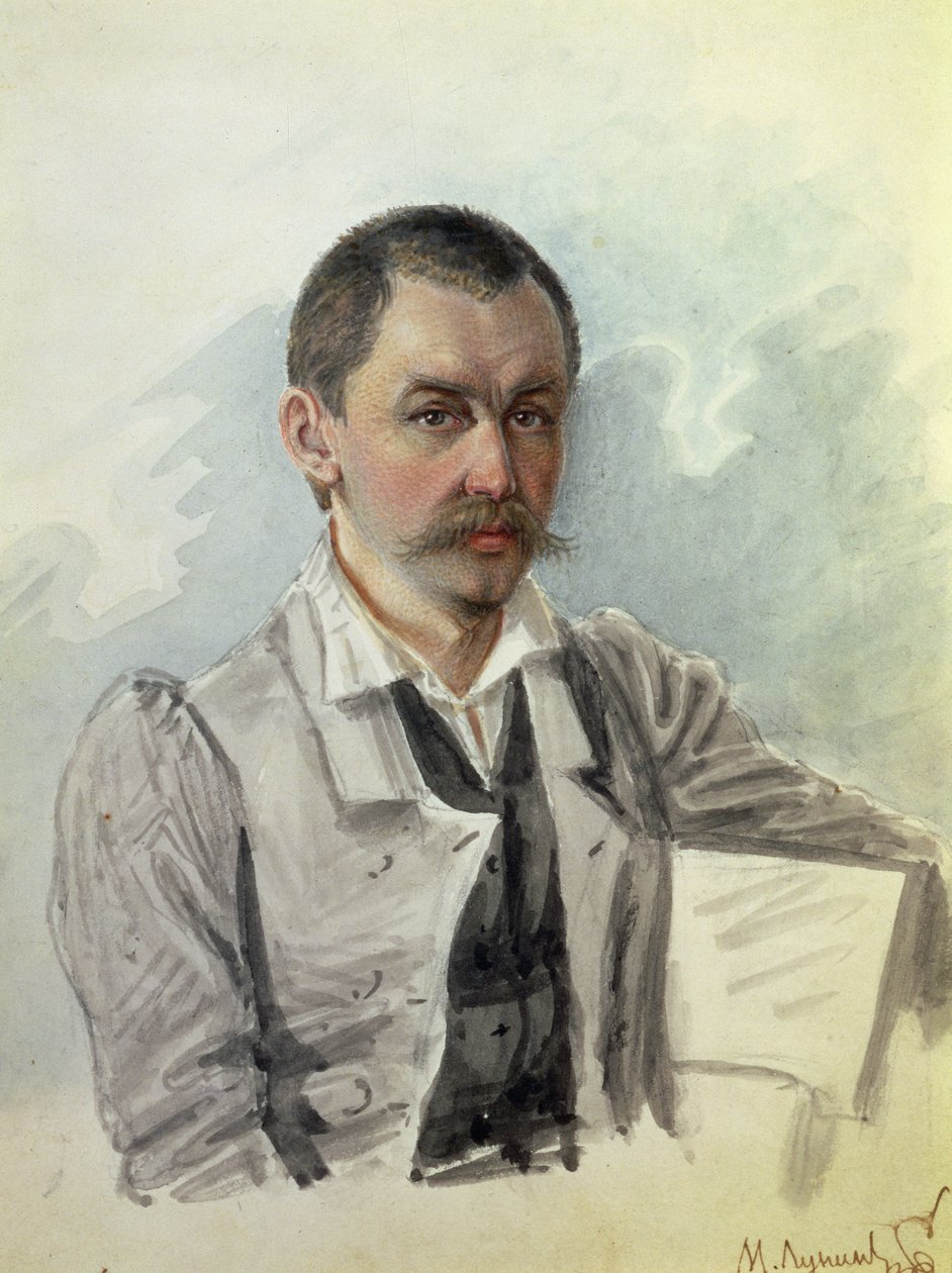 Ritratto di M. Lunin (1787-1845) Prigione di Pietroburgo da Nikolai Alexandrovich Bestuzhev