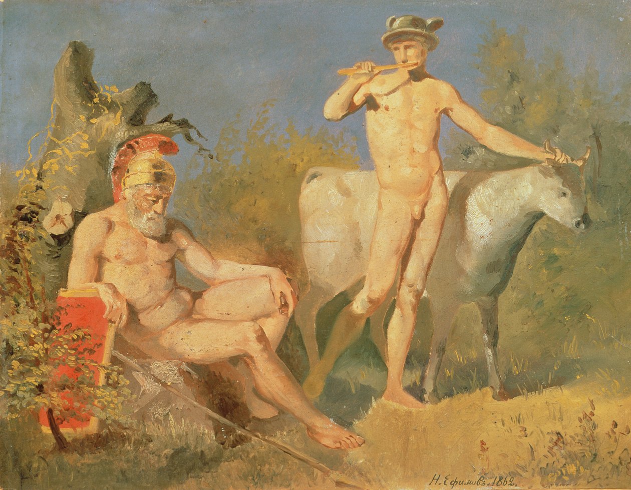Mercurio e Argo, 1862 da Nikolai Efimovich Efimov