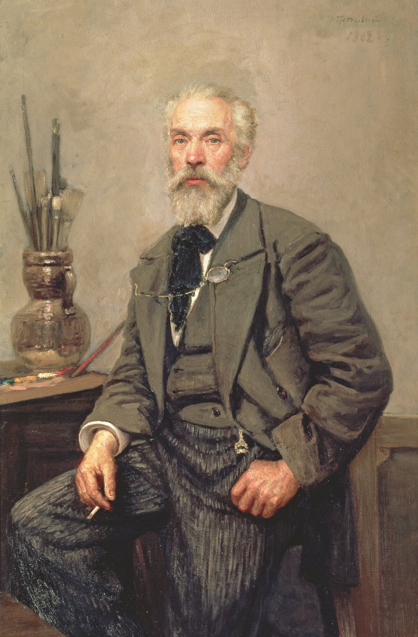 Ritratto di Konstantin Apollonovich Savitsky (1844-1905), 1902 da Nikolai Karlovich Grandkovsky