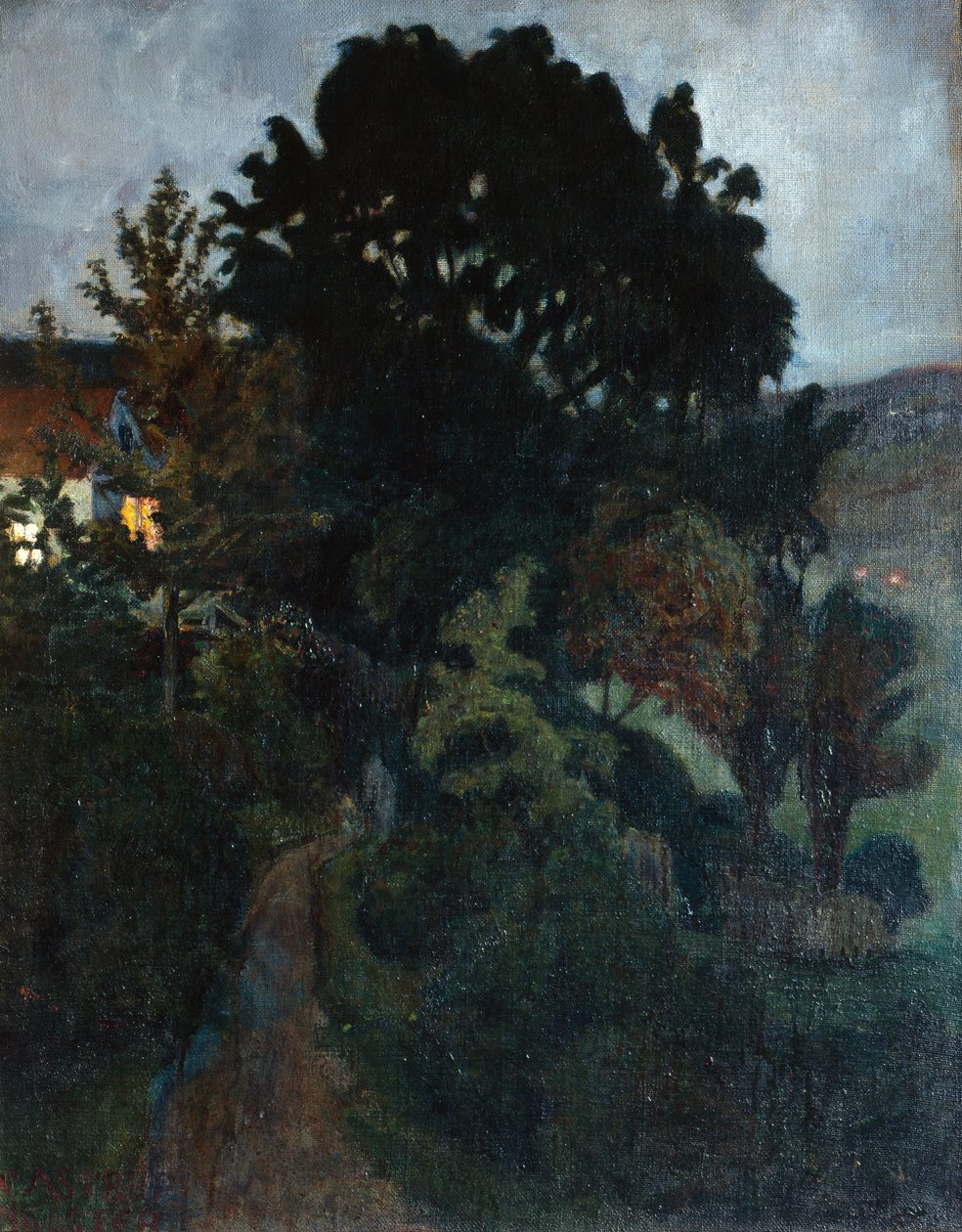 Crepuscolo autunnale nel giardino da Nikolai Astrup