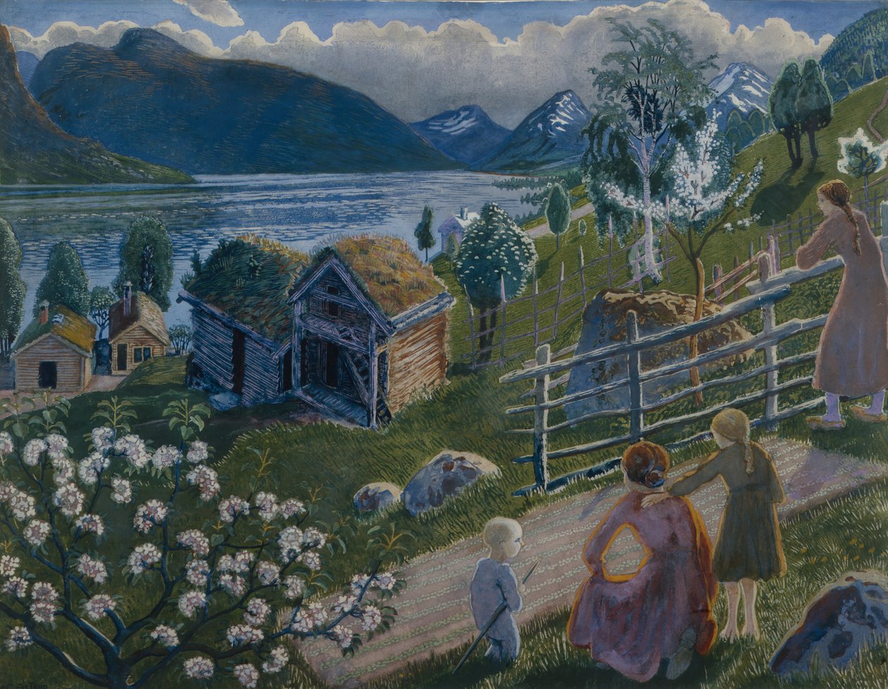 Tempo grigio a Sandalstrand da Nikolai Astrup