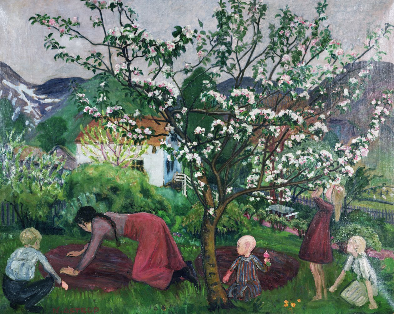 Nel giardino, c.1914-15 da Nikolai Astrup