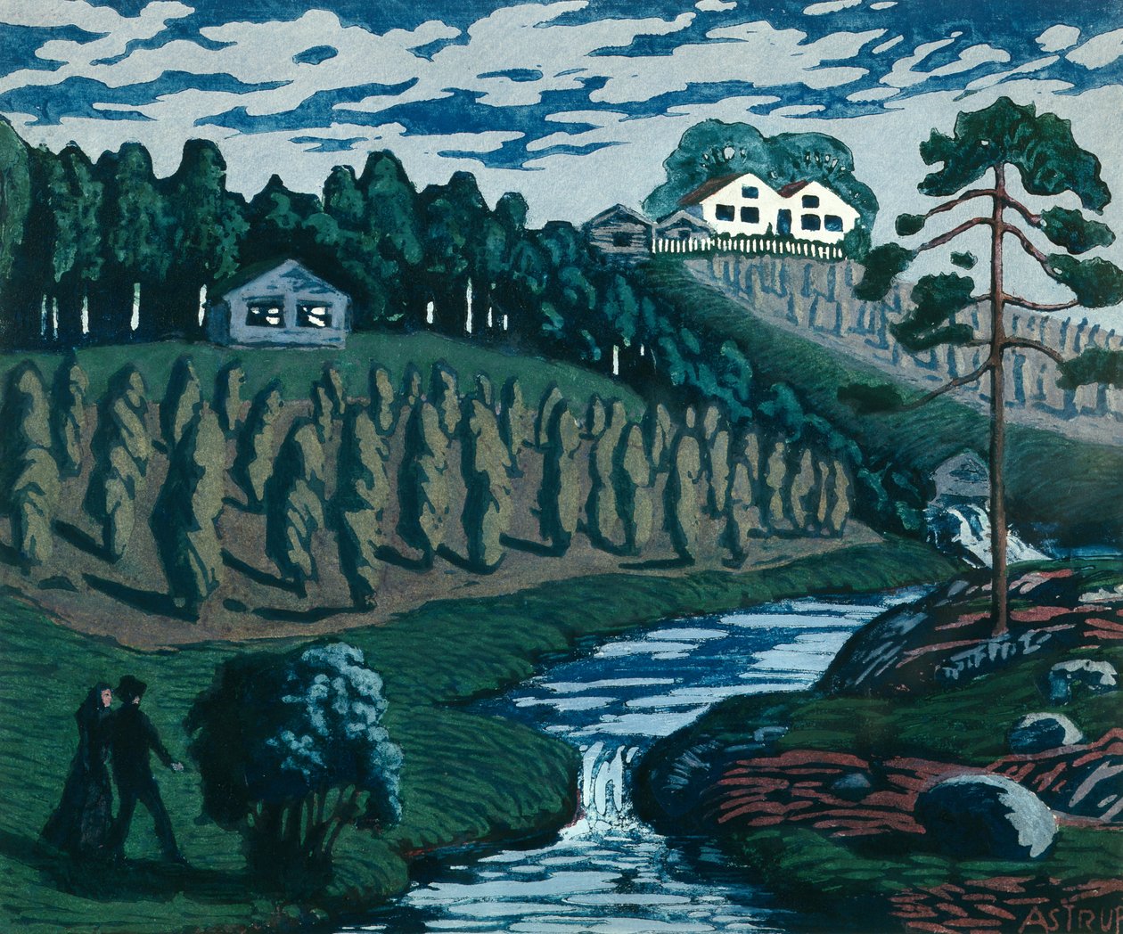 Grandi covoni su un palo da Nikolai Astrup