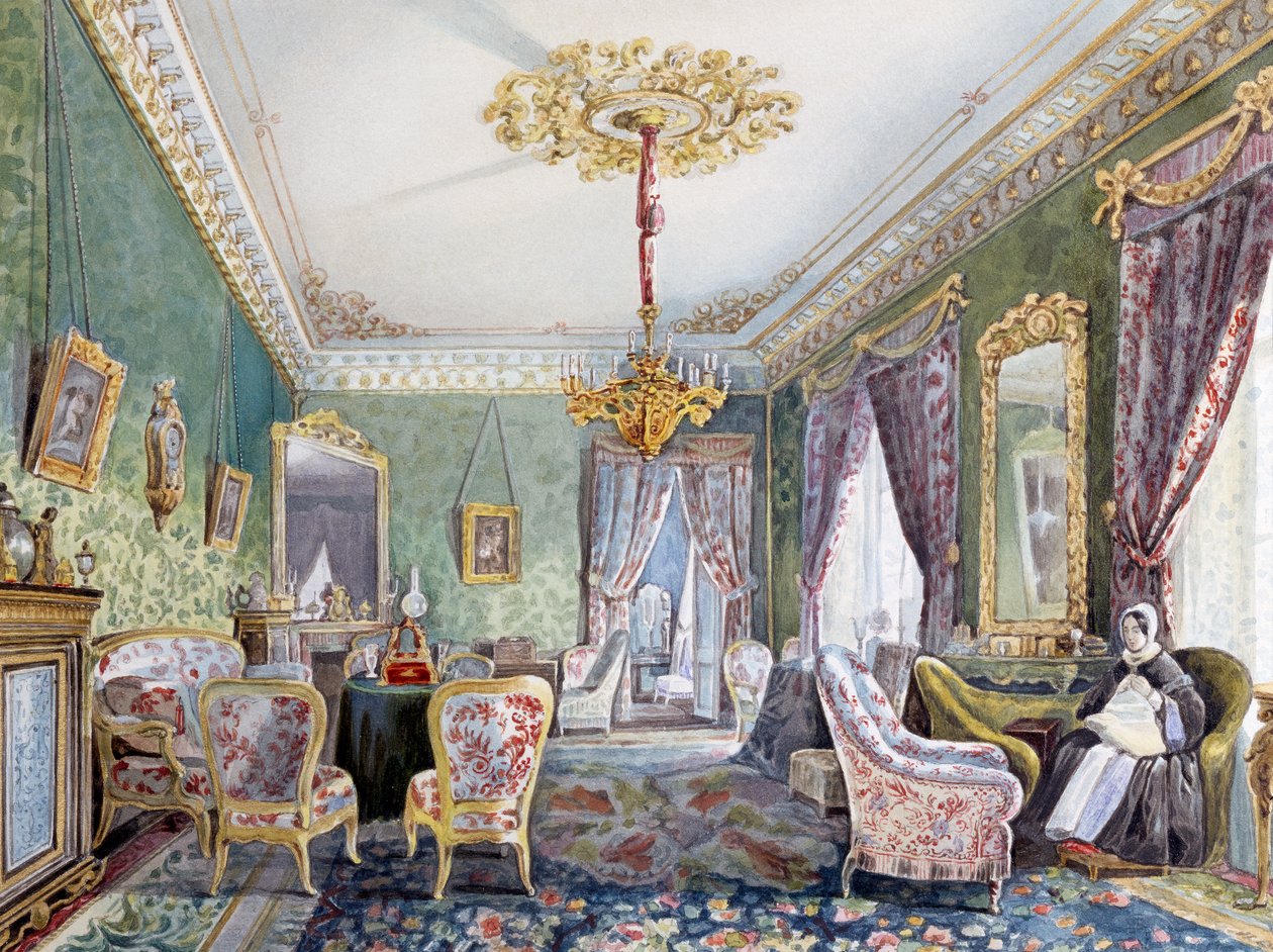 Interno di una casa a San Pietroburgo da Nikolai Ivanovich Tichobrazov