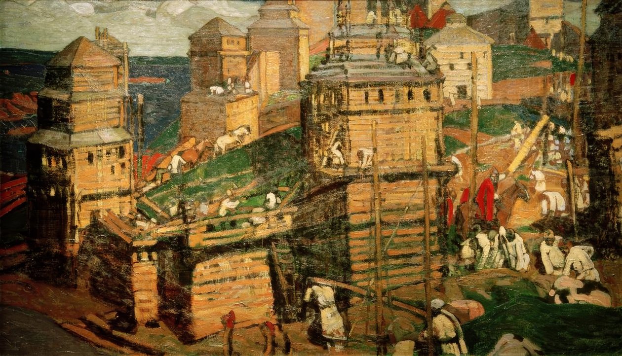Costruzione di una città da Nikolai Konstantinowitsch Roerich