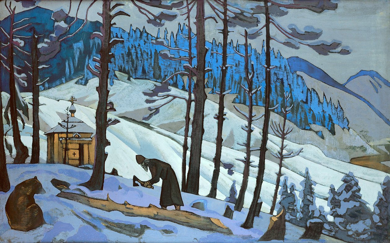 San Sergio il Costruttore, 1925 da Nikolai Konstantinowitsch Roerich