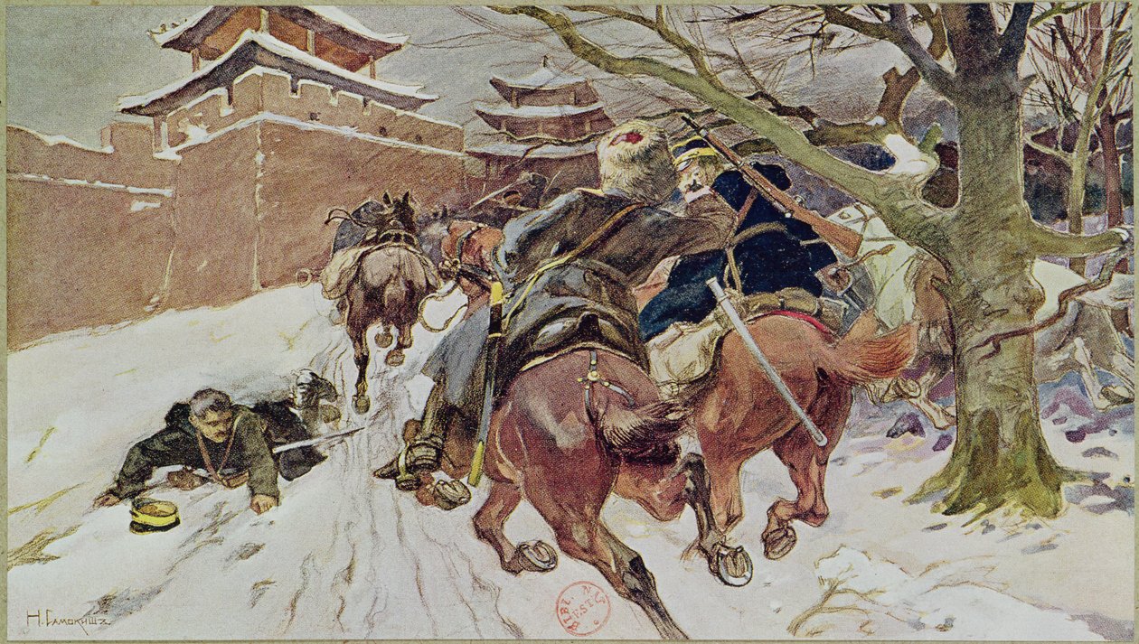 Scontro di Cavalleria a Mukden, 25 febbraio 1905 da Nikolaj Semenovic Samokis